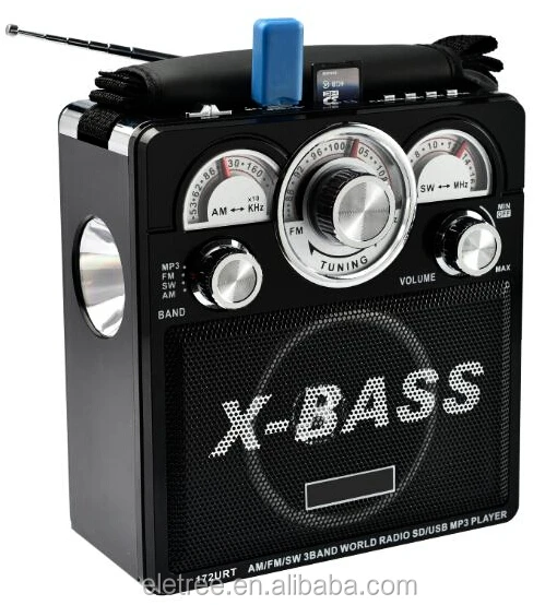 X-BASS 3バンド AM FM SWラジオ EL-172URT ポータブル・USB対応