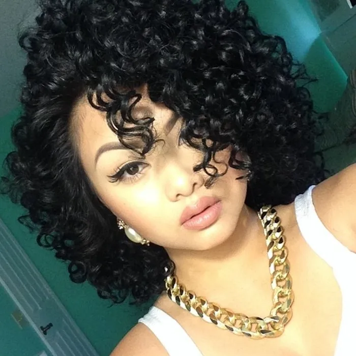 short kinky human hair wigs