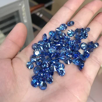 synthetic gems stone industrial man made loose blue sapphire