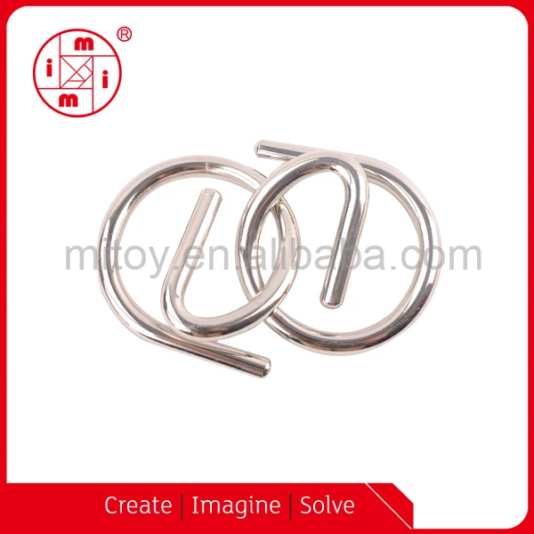 New Good Design Metal Steel Interesting Brain Teaser Wire Loop Puzzle Brain Teaser Toy Metal Game