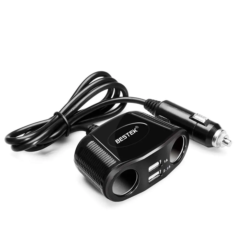 BESTEK 150W 2-Socket Cigarette Lighter Power Adapter DC Outlet Splitter  3.1A Dual USB Car Charger| Alibaba.com