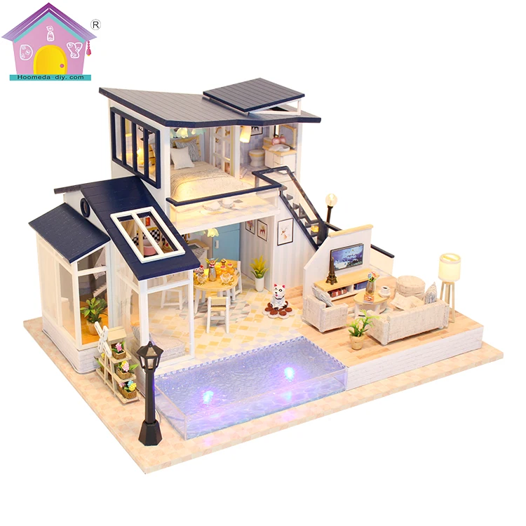 無料サンプルハッピー1 24ドールハウスアクセサリー、教育キット用ライト付きdiy木製ミニチュアドールハウス - Buy 1 24 Dollhouse  Accessories,Diy Miniature With Light,Diy Wooden Doll House For Educational  Kit Product on Alibaba.com