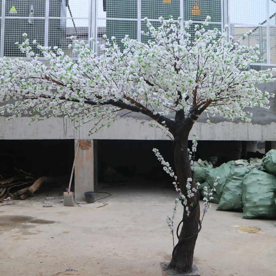 Árbol De Flores De Cerezo Blanco Personalizado Para La Decoración De La  Tienda,Hecho A Mano - Buy Árbol En Flor De Cerezo Personalizado,Árbol En  Flor De Cerezo Para Decoración De Tienda,Árbol En