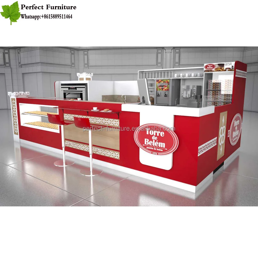 Mall pizza kiosk crepe fast food franchise stall frozen yogurt coffee kiosks for sale