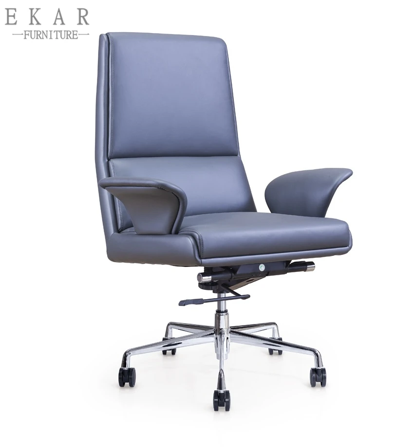 Ang Pag-ikot ng Executive Blue Leather Office Chair Price