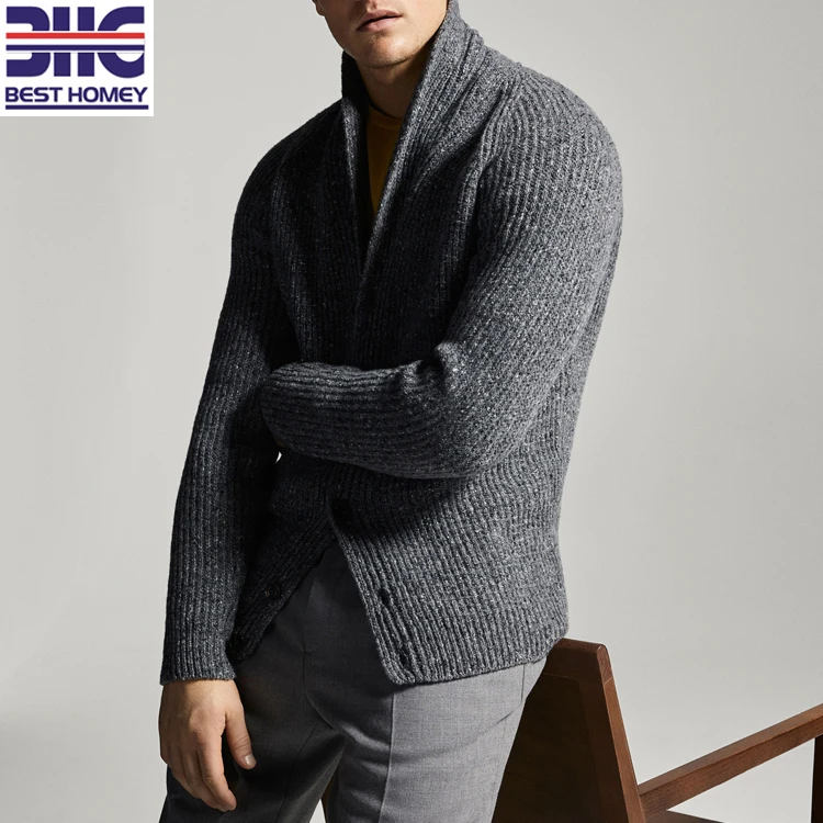 men's long sleeve cardigan sweater