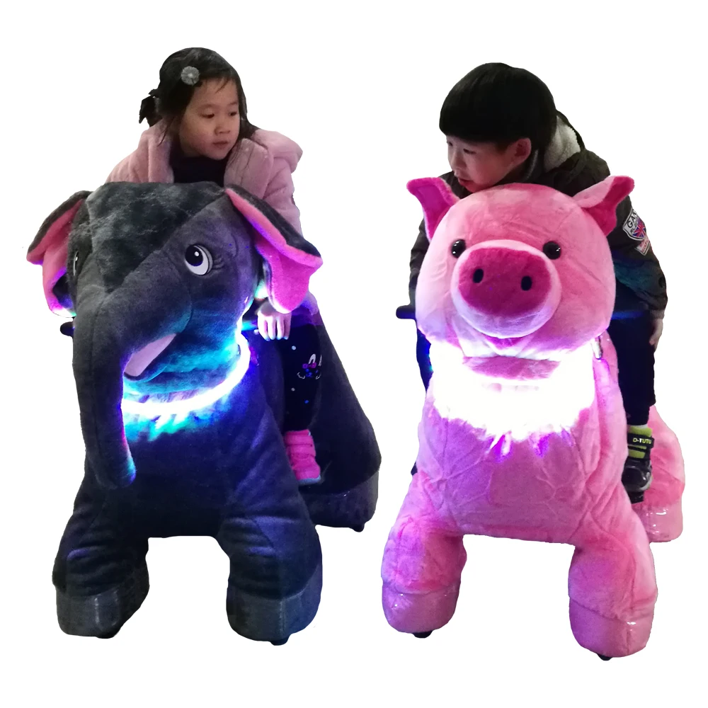 Plush動物電動スクーターポニーぬいぐるみのおもちゃキディライド