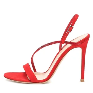 Wholesale Party Women Stiletto High Heels Rhinestone Strappy  Buckle Strap Sandals Dance Thin Heel Shoes