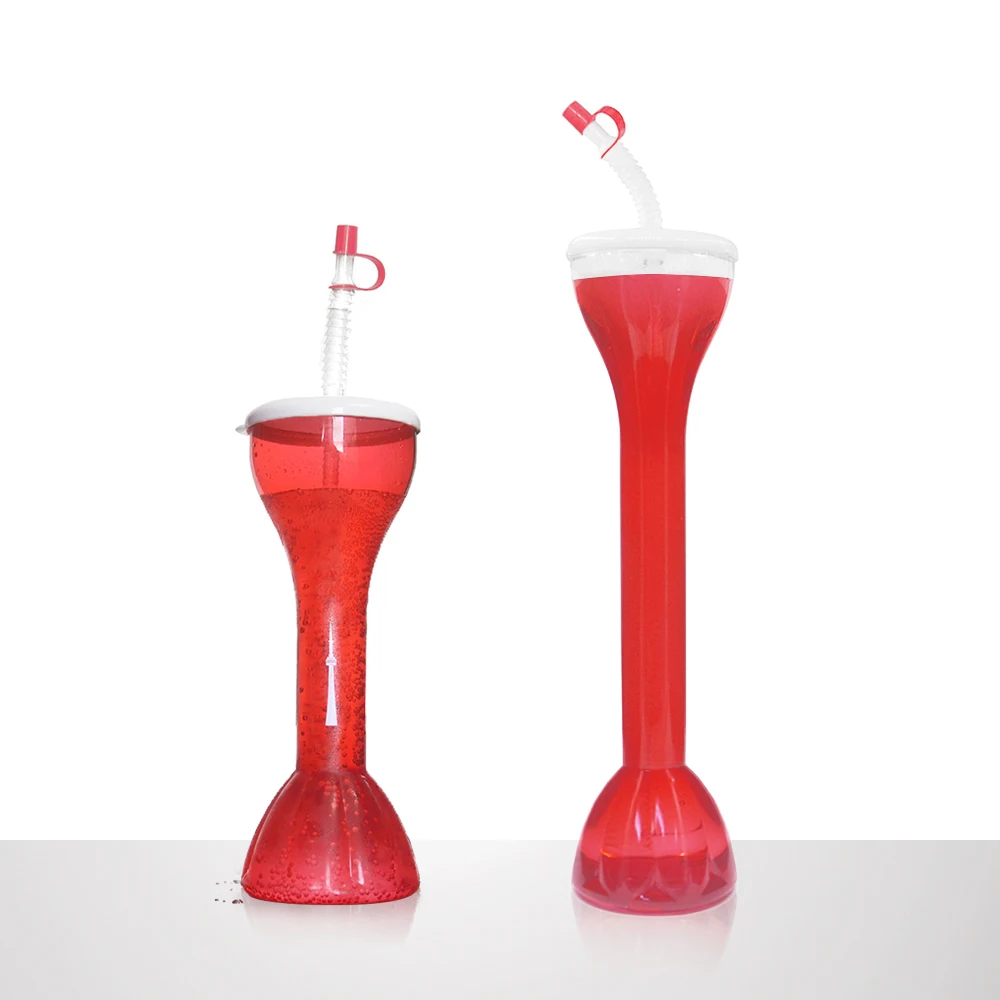 24 унции 500 мл пластиковая кружка для пива с длинным горлышком