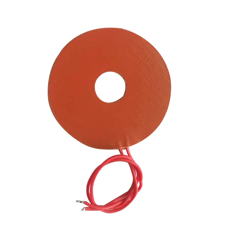 12v 50w flexible barrel silicone rubber heating pad heater