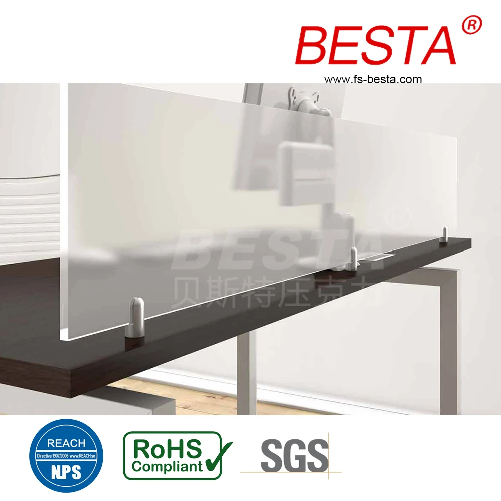 Commercial Acrylic Panel Folding Office Workstation Partition Wall