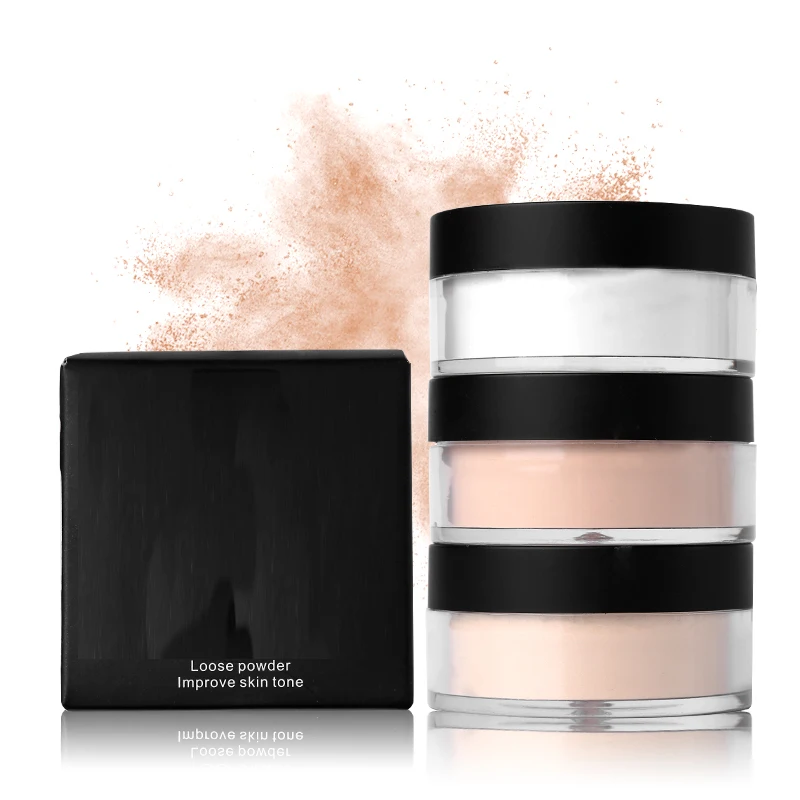 Shimmer Matte Loose Setting Powder Oil Free Mineral Translucent Face Powder Palette Silky Skin Finish Powder Makeup