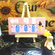 Blue Pink hellow cat child Nail Arts Nail Sticker Waterproof Nail Decal Sticker Gel Polish French