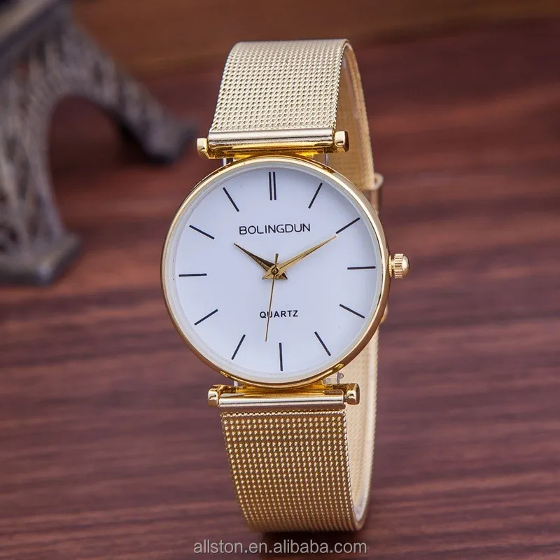 The New Network with a Woman Watch Gold Silver Rose Gold Simple Scale Personalized Dial Watch