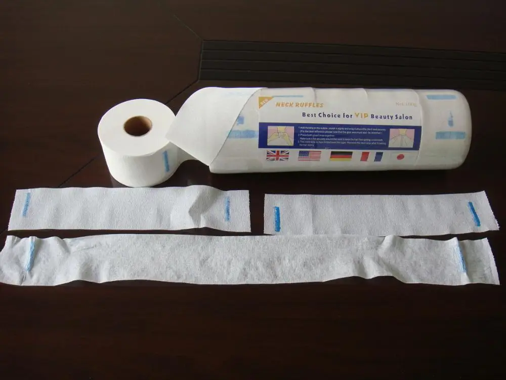 
Профессиональный парикмахерский одноразовый рулон бумаги с оборками для шеи 