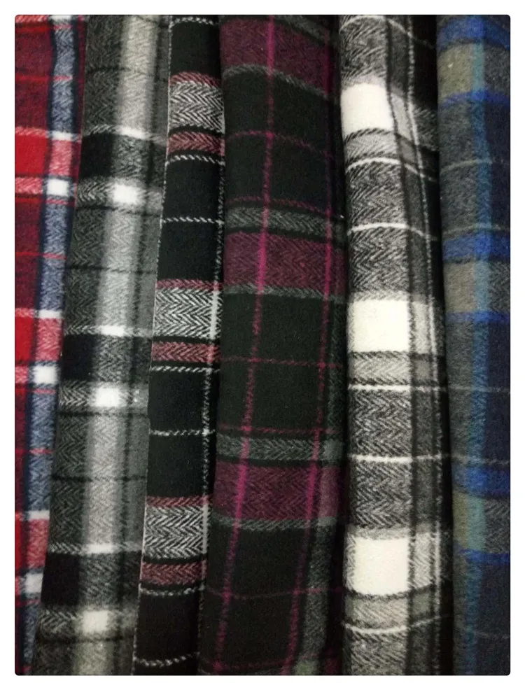 Купить прямо у производителя ткани по низкой цене, Высококачественная 100 хлопчатобумажная фланелевая ткань, окрашенная/проверенная цена на складе мужских рубашек