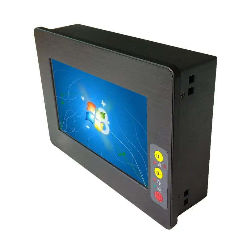 7英寸工业触摸屏面板 pc/电阻式触摸屏坚固的计算机支持定制与膜开关