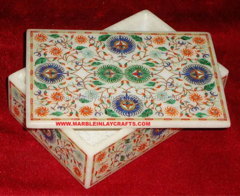 Semi Precious Inlay Work Box,Design Marble Inlay Box - Buy Marble Inlay ...