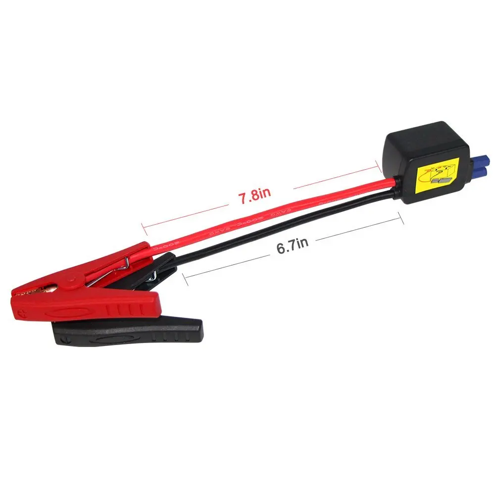 8AWG 350A Jump Starter EC5 Connector to Alligator Clamp Booster Battery Clips for Car up to 800A Smart Jumper Cables