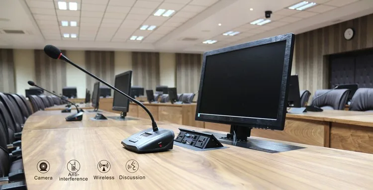 Wireless digital conference microphone room sound system equipment