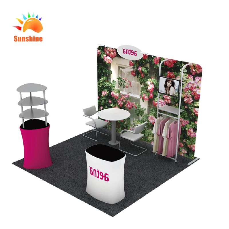 Pop up дисплей стены для выставочного стенда или выставки дисплей Фон Натяжная баннерная ткань