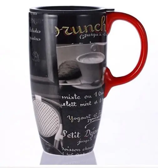 17oz Promotion Car Custom Logo Ceramic milk latte cafe Mug with good quality