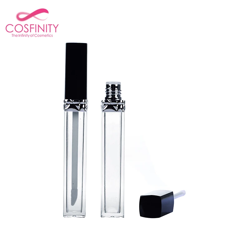 Хит продаж, квадратная упаковка CP02-2072 для макияжа, флаконы для блеска для губ, Квадратный Контейнер для блеска для губ с кисточкой