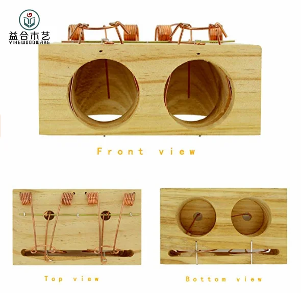 Humane Multi Catch Wooden Hole Rat Rodent Control Killer Mouse Trap