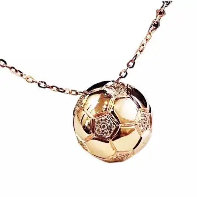 Buy 925 Silver Necklace,Soccer Pendant 