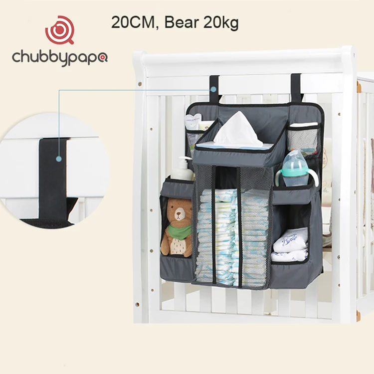 Multifunctional Nursery Diaper Hanging Organizer 3layers Storage Bags for Baby Crib Cradle Infanette