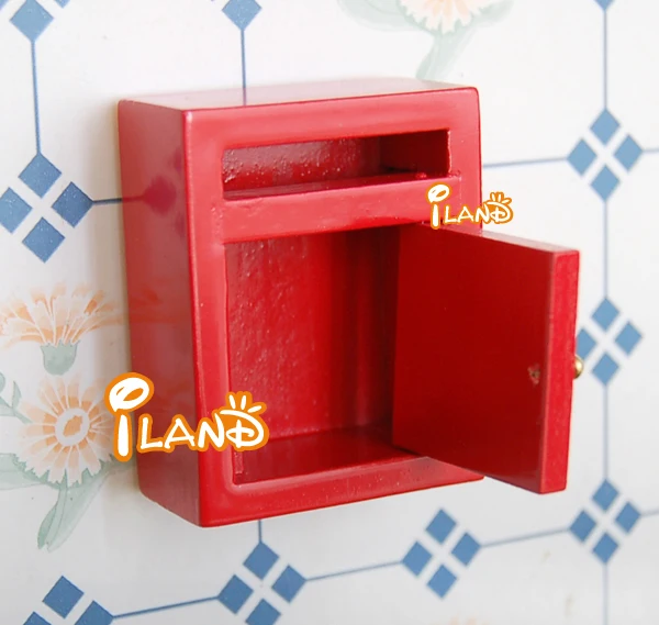 
Миниатюрный маленький почтовый ящик Iland OA021B, деревянный ящик для кукольного домика с надписью 