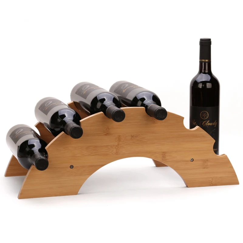 Bamboo Wine Storage Rack Wine Organizer Wine Bottles Holder Display Shelf Wine Stand Wine Cabinet for Wine Cellar Kitchen Bar