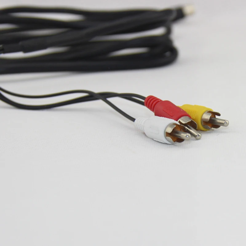 10 Pin Mini Din to 3RCA AV Cable