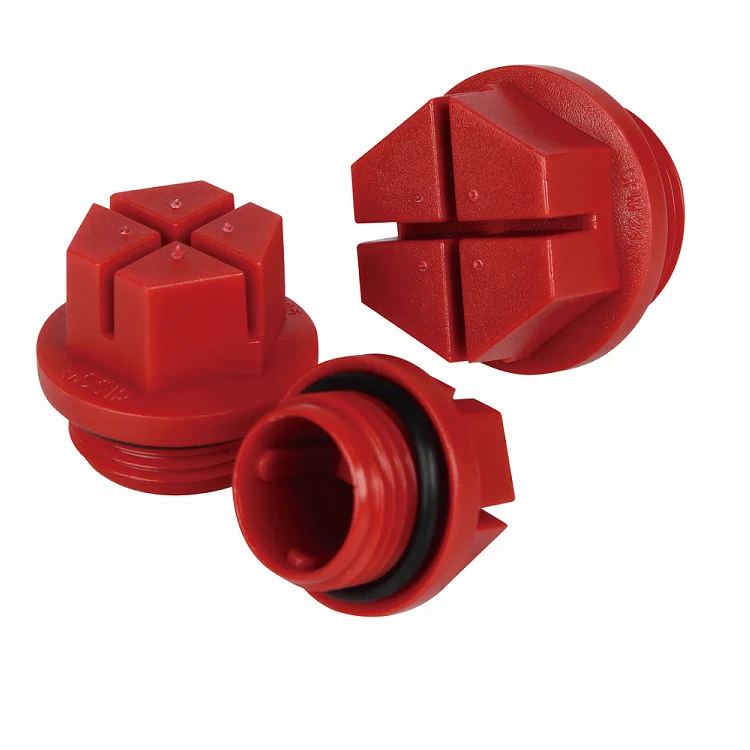 M24 Hex Design Nylon Plastic Male Threaded Sealing Plug Cap
