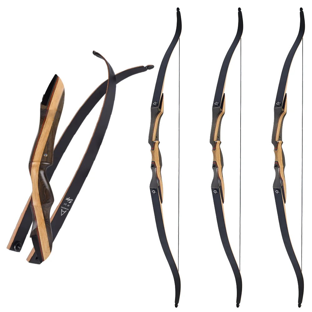 6X Flèches recourbées de tir à l'arc Flèches traditionnelles bois Chasse composé