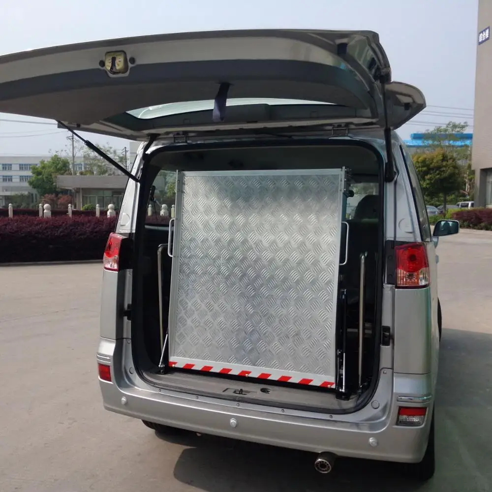 Van Car Manual Wheelchair Folding Ramp Aluminum Handicap Accessible Loading Lift Ramp for Disabled People Loading 350Kg