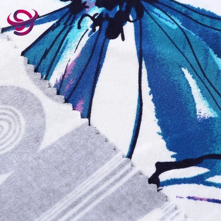 
new design spun rayon fabric digital printing knit textiles 