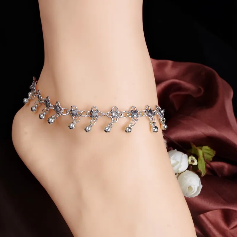 Мода серебряные ювелирные изделия браслет оптовая серебряная роза прелести браслет на лодыжке