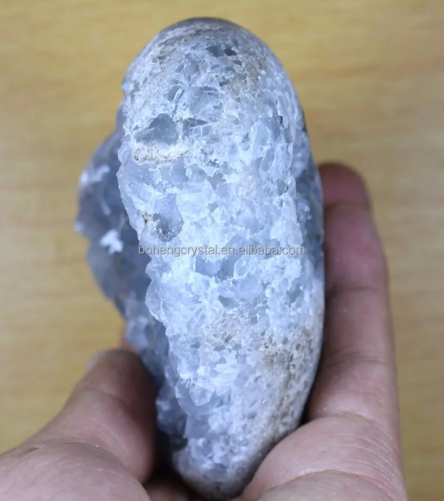 卸売 天然 ハート型 ブルーセレスタイト クリスタル ヒーリング 販売中