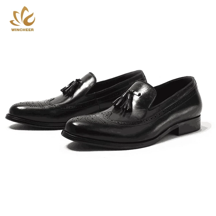 Personalized New Style Stylish Handmade Man Genuine Leather Luxury Shoes  Tassel Loafer for Men