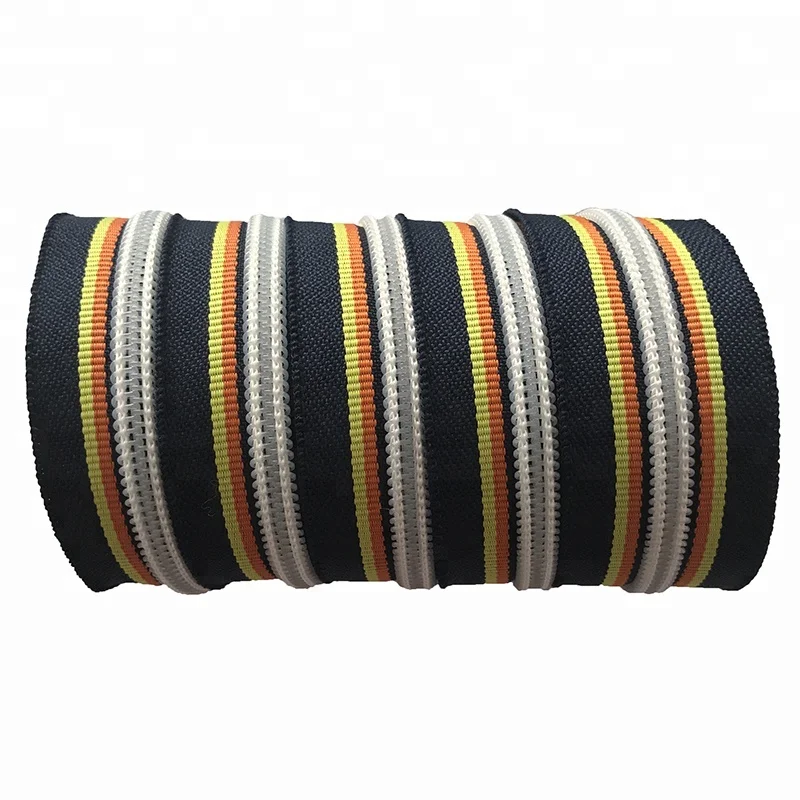 hot sale printed colorful coil zipper nylon 5 fancy pattern