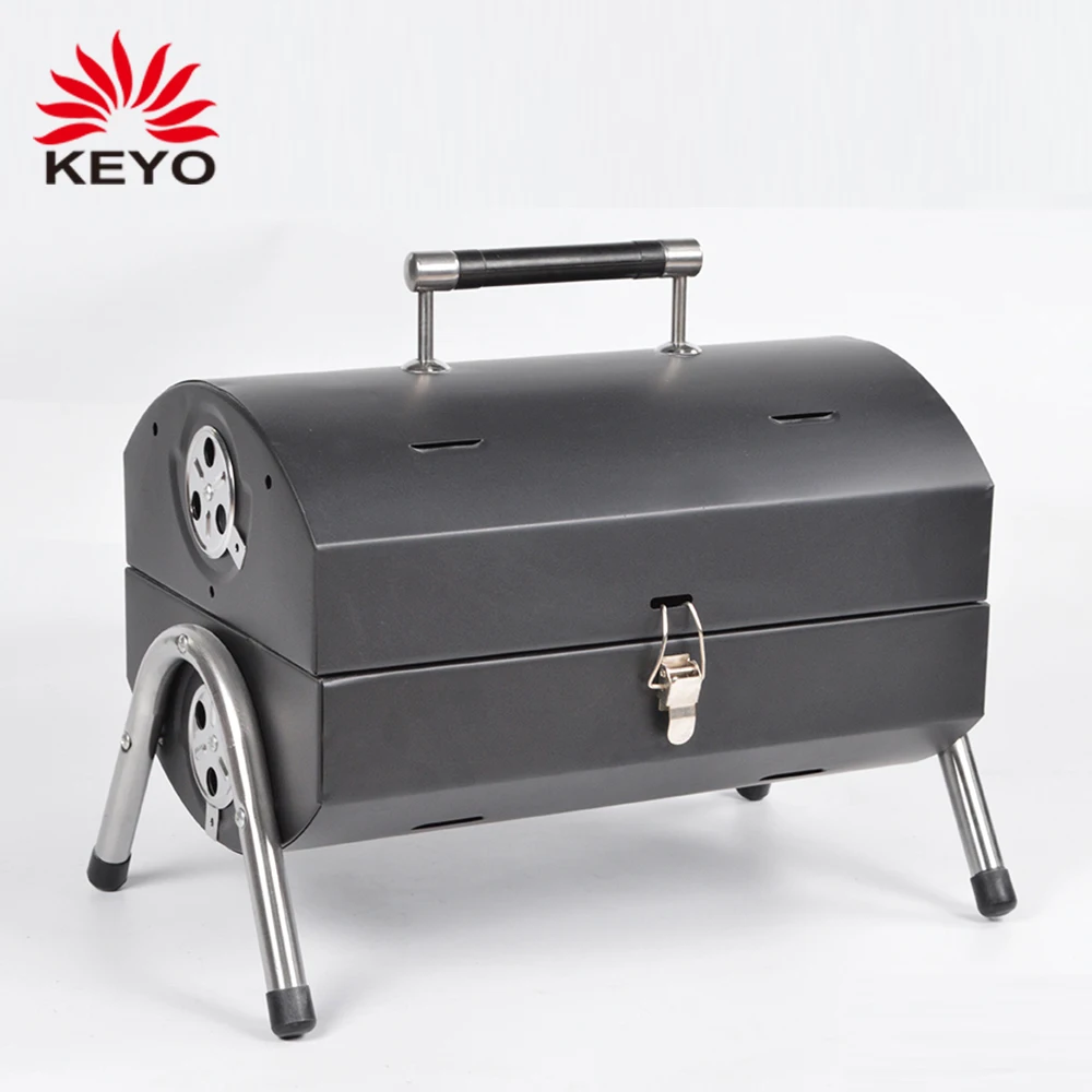 Two Cooking Side Smoker and Barbecue Grill Portable Mini Charcoal Bbq Grill for Outdoor