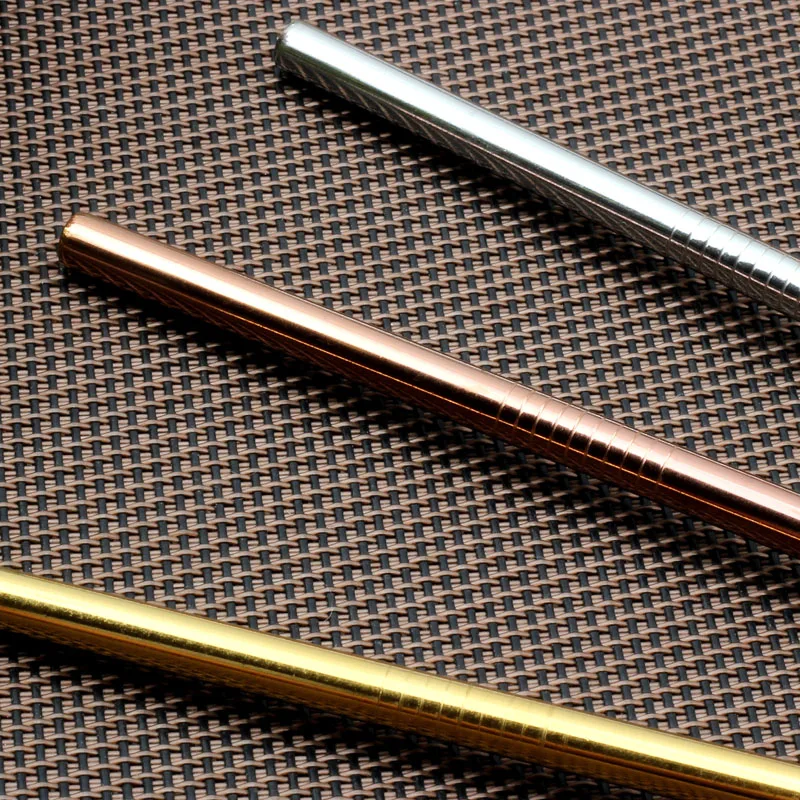 Металлическая многоразовая Питьевая соломинка 304 пищевого класса с ароматом LFGB, 10,5 дюйма