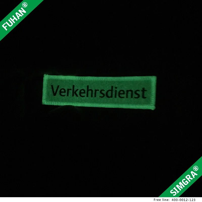 Luxury Custom Damask Woven Label Glow in the Dark Garment Labels  for Clothing