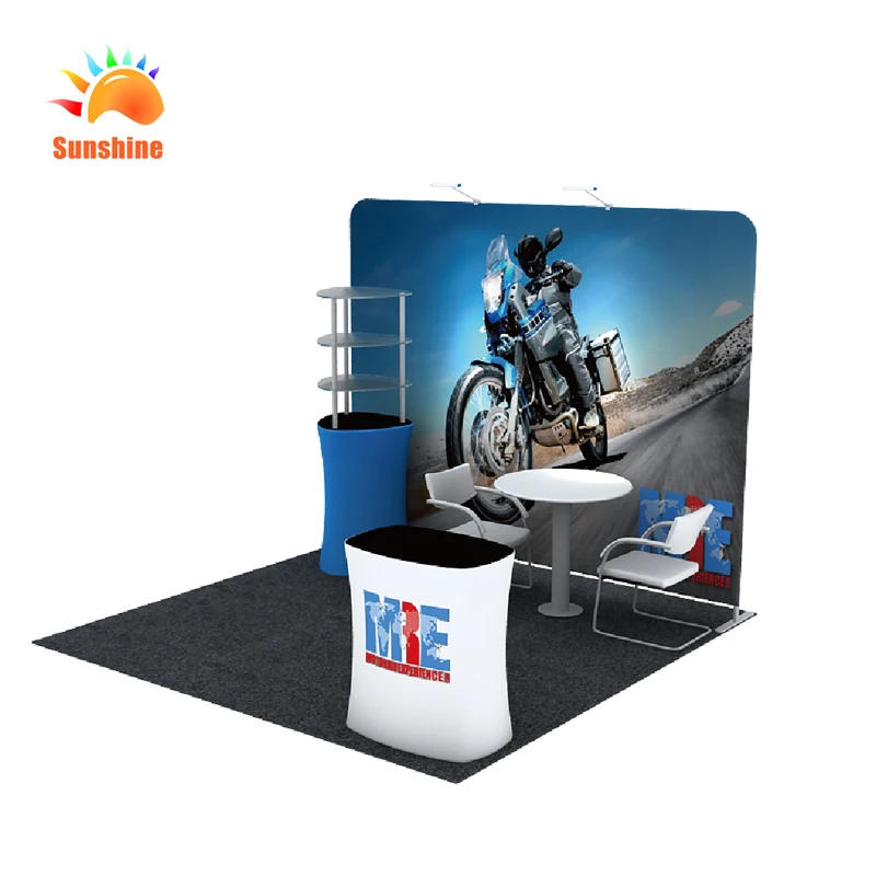 Pop up дисплей стены для выставочного стенда или выставки дисплей Фон Натяжная баннерная ткань