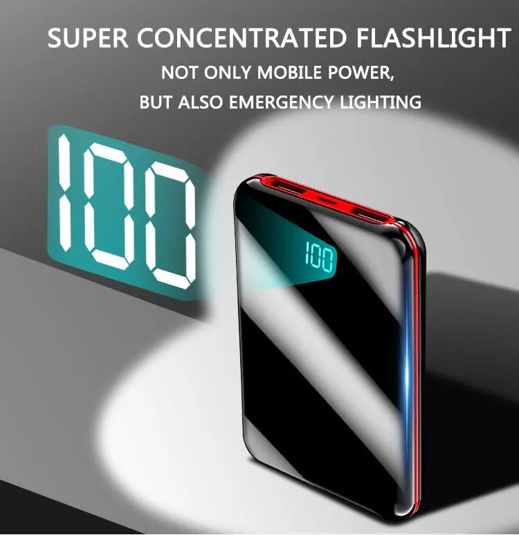 Casun Best Selling Mini power bank 10000mAh portable fast charging powerbank with digital power display - ANKUX.COM