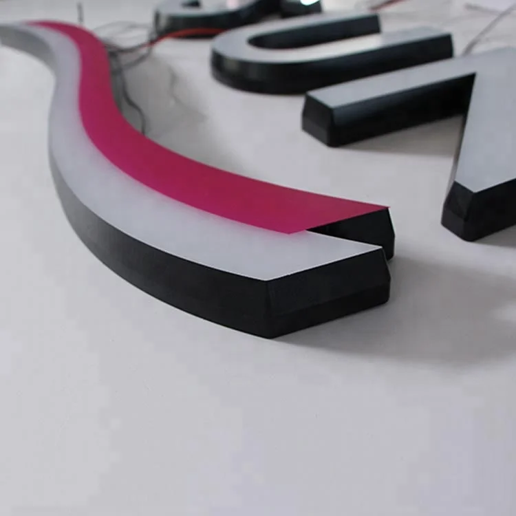 3 см толщина пользовательские 3d светодиодные подсветки пластиковые буквы акриловые буквы знак доска Акриловая вывеска