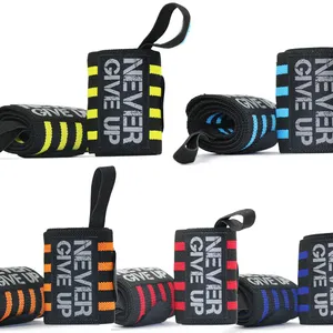 Custom Gym Wrist Straps adjustable weight lifting Custom Wrist Wraps support brace protector sweat bands With Low Price