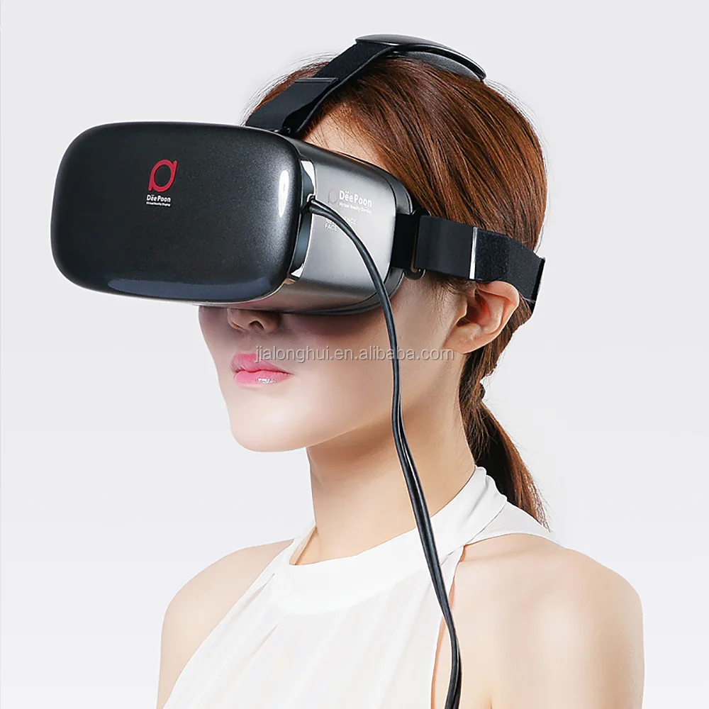 Second-hand DEEPOON E2 Virtual Reality 3D PC Glasses 1080*1920 VR Headset Virtual Reality Head Mount