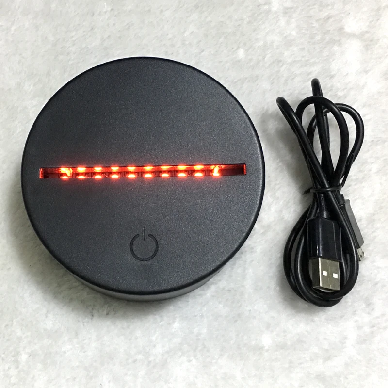 
 USB-кабель, сенсорный 3D светодиодный светильник, основа для 3D светодиодного ночника, сменный цветной осветительный прибор 7 цветов, настольный декоративный держатель  